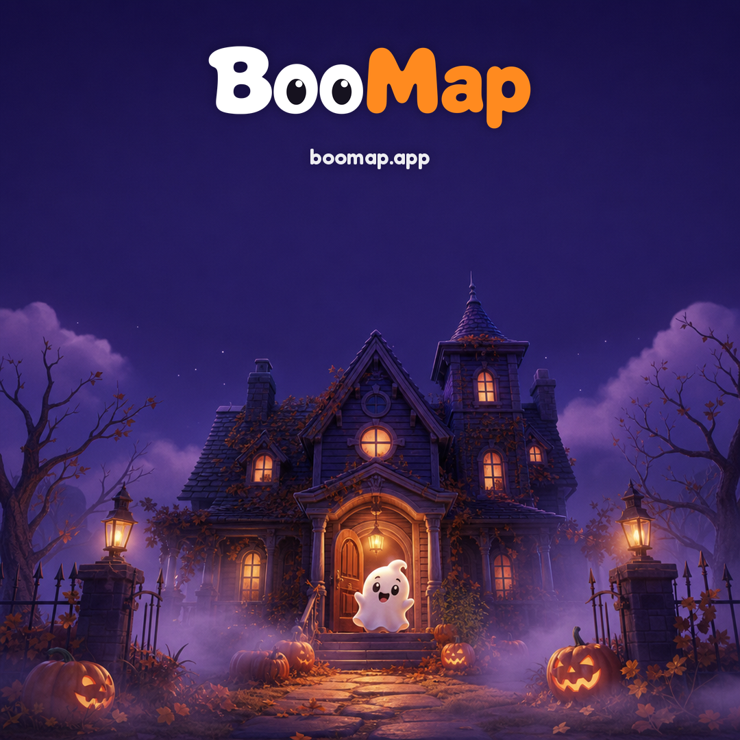BooMap social post: facebook 5 haunted house