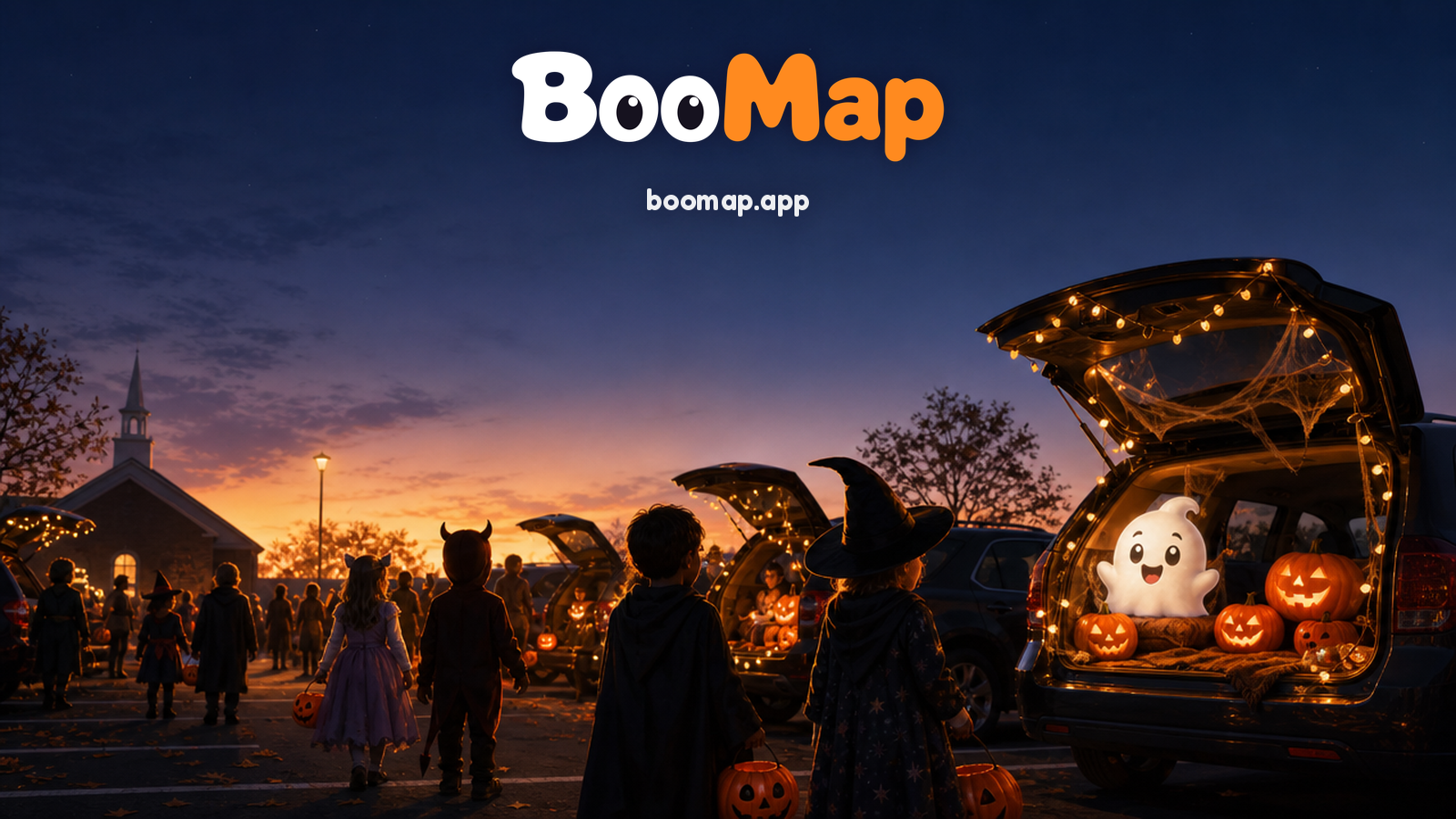 BooMap social post: x 3 trunk or treat